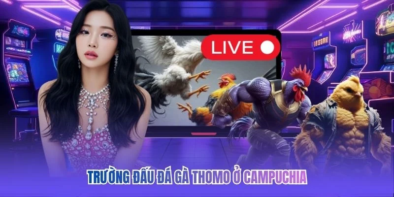 Trường đấu đ&aacute; g&agrave; Thomo ở Campuchia